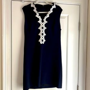 Vincent Canute Navy White Detail dress